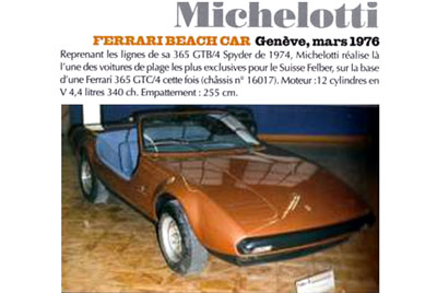 Felber Beach Car Michelotti Ad circa 1976 (s/n 16017)