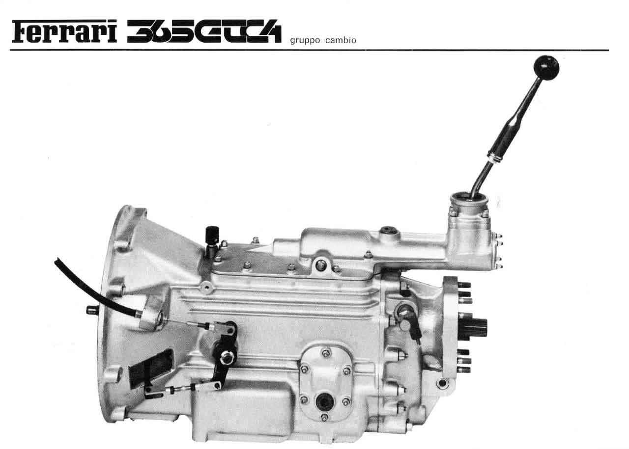 Transmission photo from Ferrari Sales Brochure 55/71